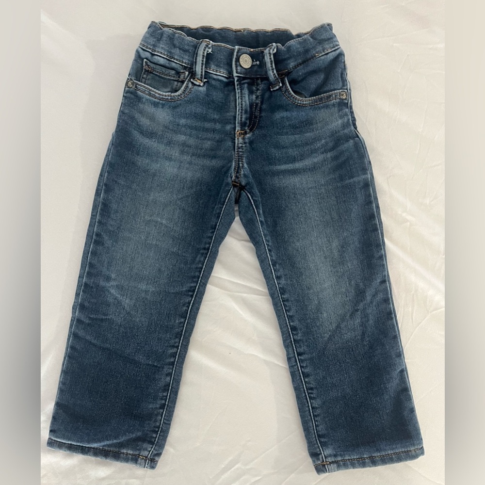 GAP Denim Toddler Insulated Straight Jeans | Size 3T | Classic Blue Wash